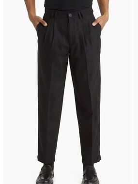 Wax London Club Wool Blend Pleated Trousers